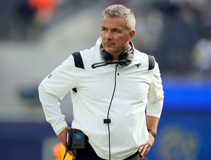 Urban Meyer on the sidelines during his days as Jacksonville coach.